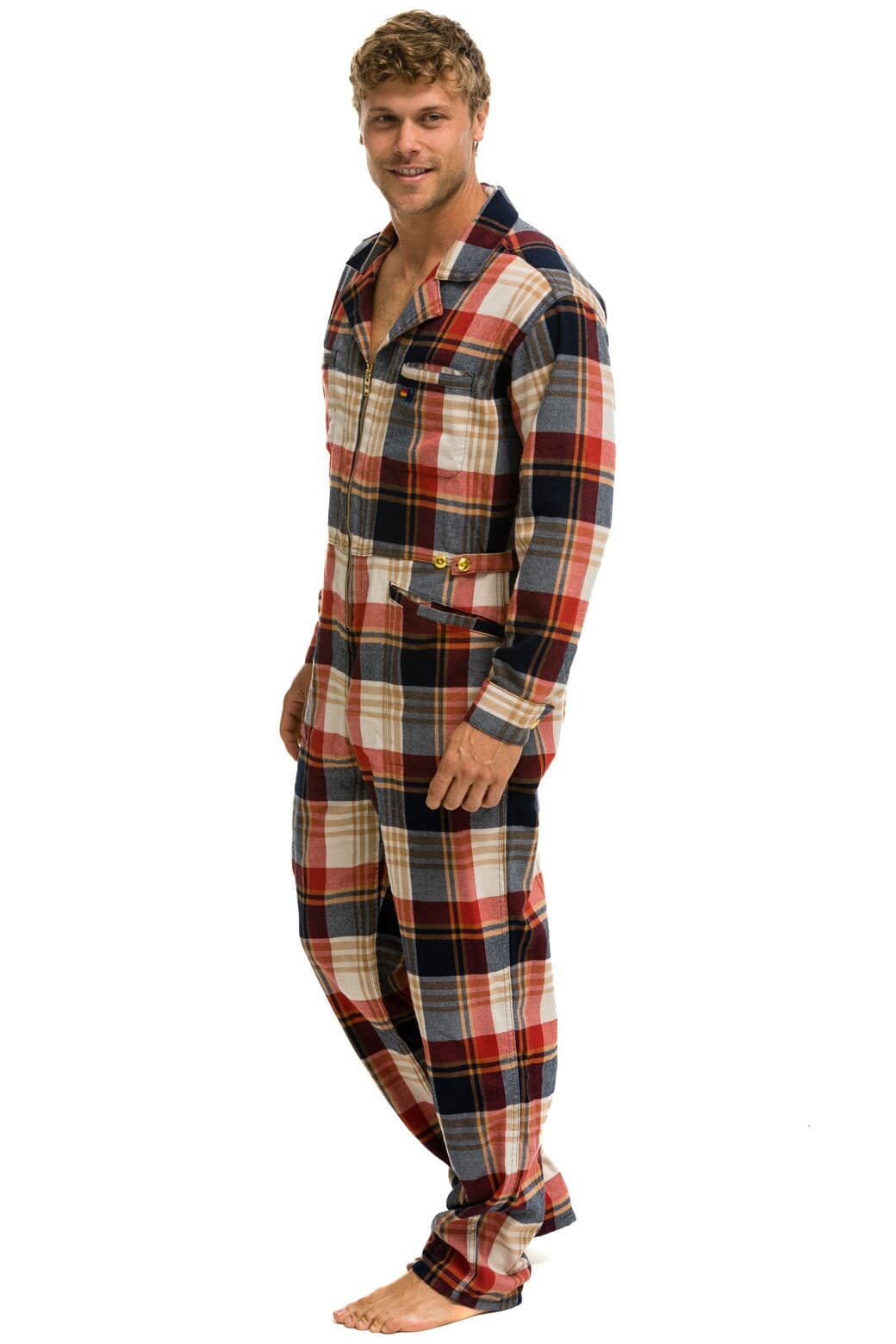 UNISEX PLAID FLIGHT SUIT - COWBOY PLAID