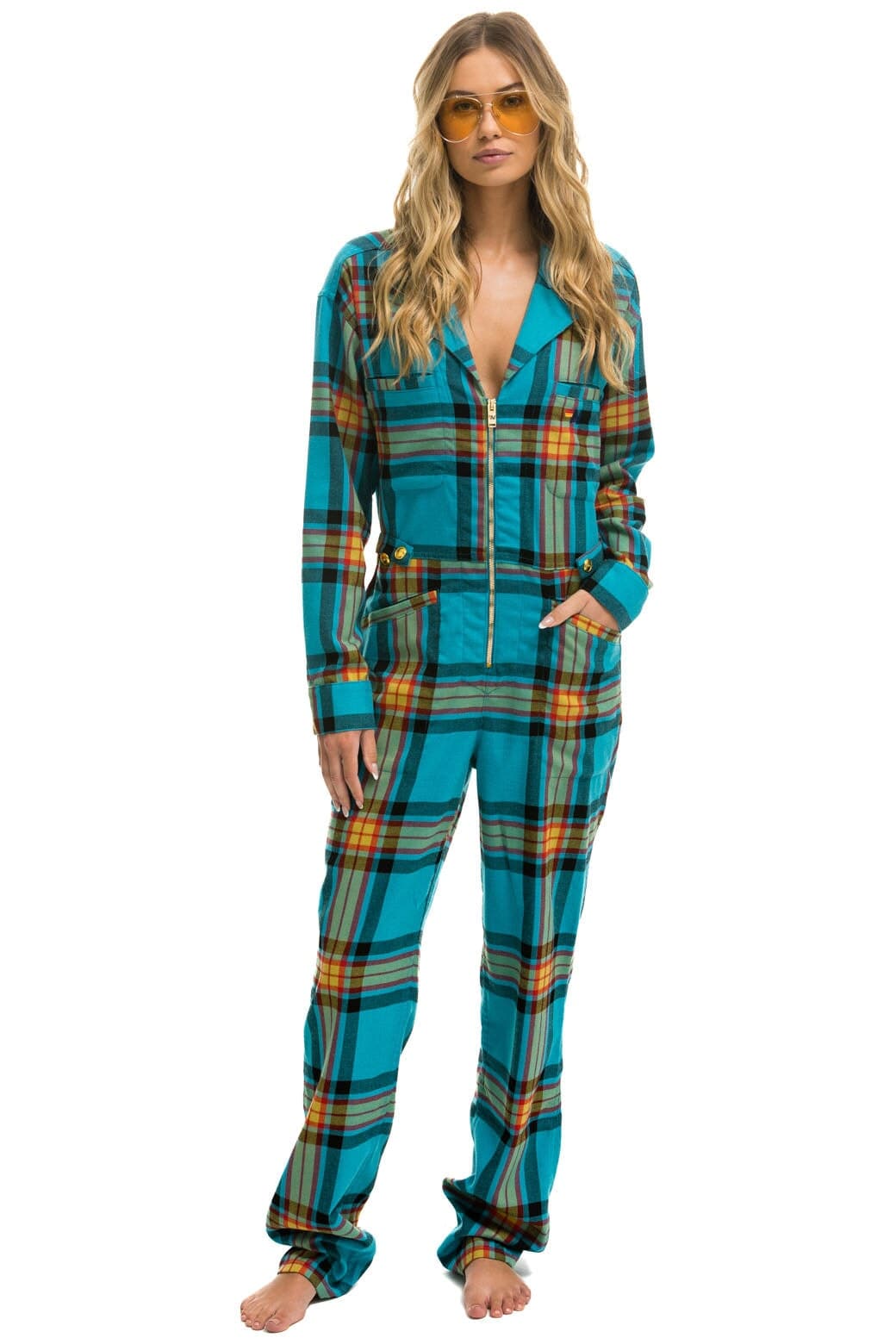UNISEX PLAID FLIGHT SUIT - JACKSON PLAID