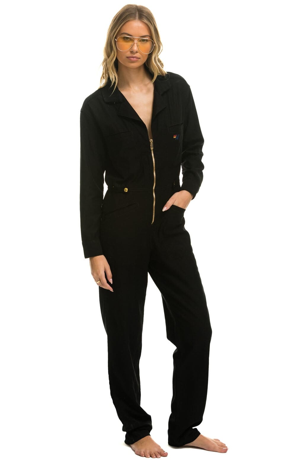 UNISEX TWILL FLIGHT SUIT - BLACK