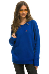 VINTAGE CABIN 2 UNISEX CASHMERE SWEATER - LAPIS