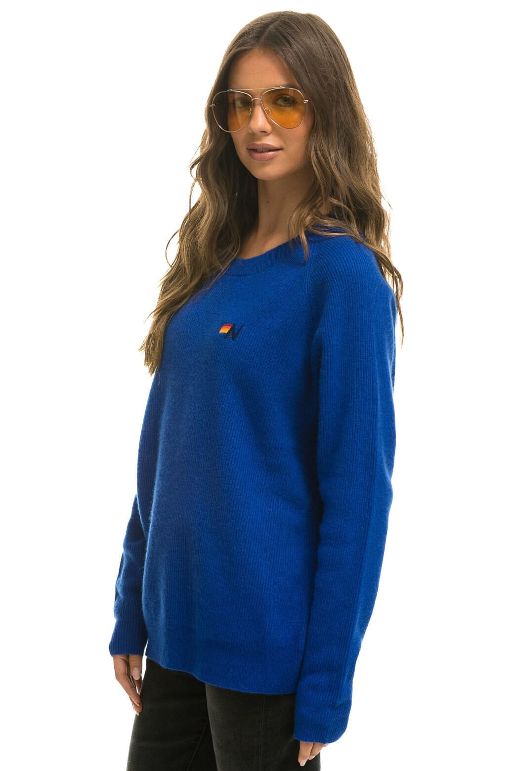 VINTAGE CABIN 2 UNISEX CASHMERE SWEATER - LAPIS
