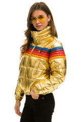 5 STRIPE APRES JACKET - GLOSSY GOLD