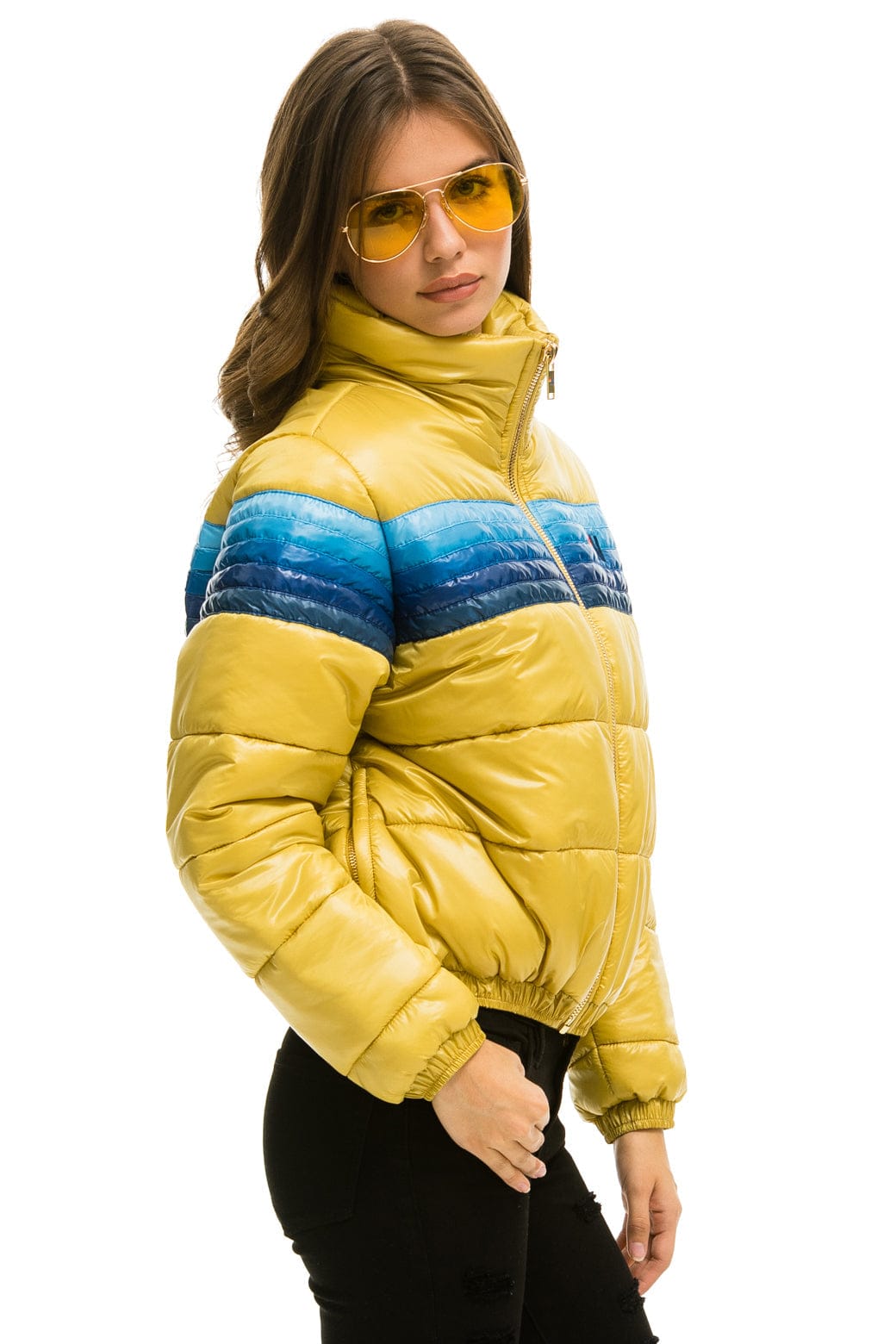 5 STRIPE APRES JACKET - GLOSSY KHAKI