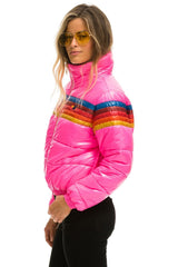 5 STRIPE APRES JACKET - GLOSSY NEON PINK