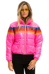 5 STRIPE APRES JACKET - GLOSSY NEON PINK