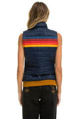 WOMEN'S 5 STRIPE VEST - NAVY