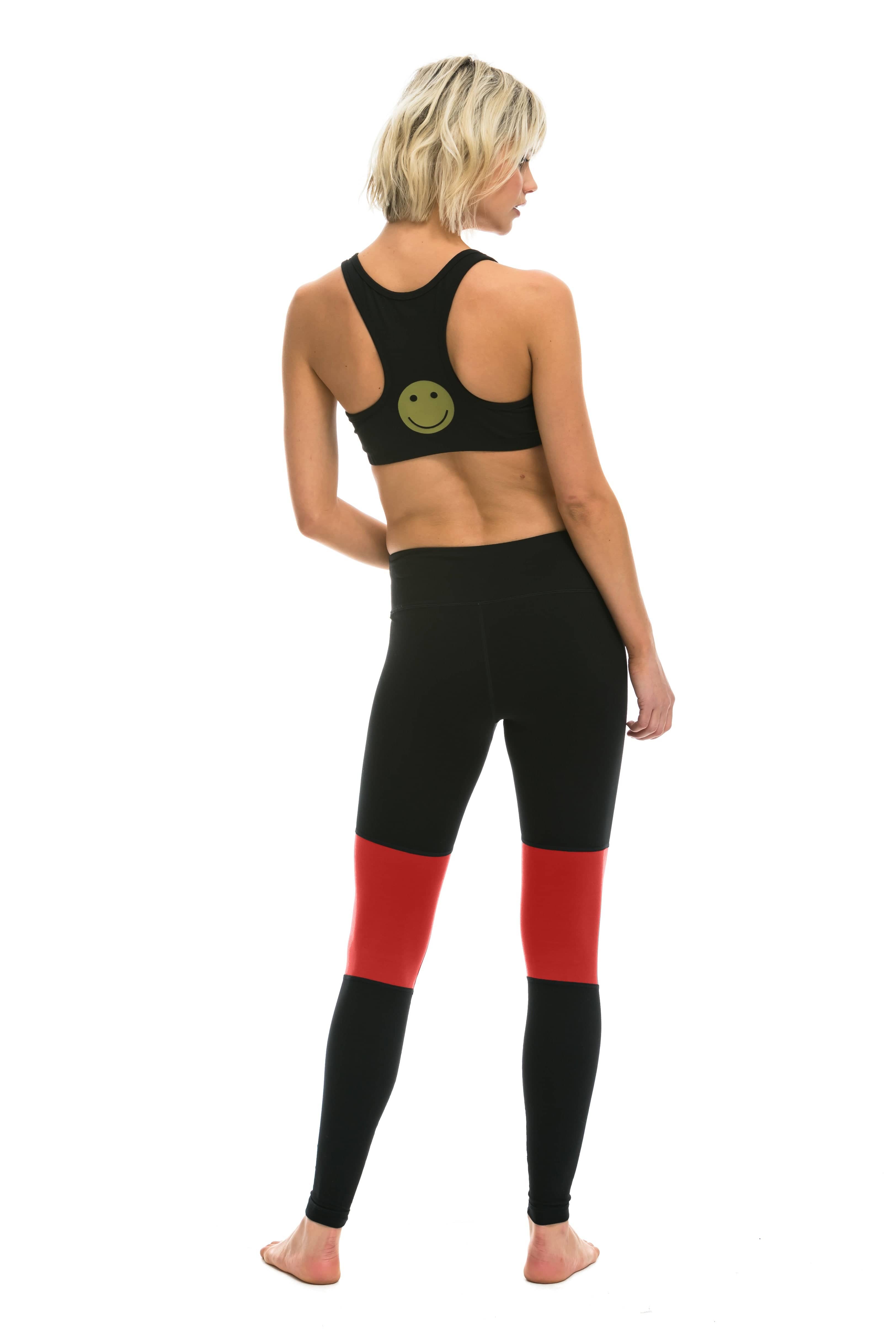 SPRINTER FULL LENGTH LEGGINGS - BLACK // RED