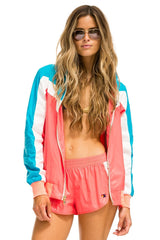 WINDBREAKER JACKET- NEON CORAL